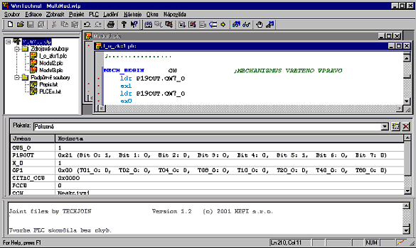 Creating of PLC - application WinTechnol